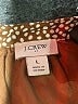 J.Crew Factory Store 100% Polyester Animal Print Brown Long Sleeve Blouse Size L - photo 7