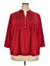 Notations Red 3/4 Sleeve Blouse Size 2X - photo 1