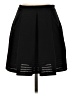 Aqua Solid Black Casual Skirt Size S - photo 1