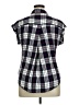 Jachs Girlfriend 100% Rayon Plaid Blue Short Sleeve Blouse Size XL - photo 2