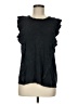 Eri + Ali Black Sleeveless T-Shirt Size M - photo 1