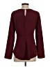 Ann Taylor 100% Polyester Burgundy Long Sleeve Top Size 4 - photo 2