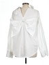 Gracia Solid White Long Sleeve Blouse Size L - photo 2