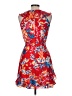 Saloni Print Red Cocktail Dress Size 6 - photo 2