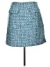 Ann Taylor LOFT Tweed Teal Casual Skirt Size 10 Petite - photo 1