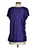 New Directions Purple Short Sleeve Blouse Size S - photo 2