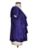 New Directions Purple Short Sleeve Blouse Size S - photo 4