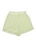 Princess Polly Checkered-gingham Green Shorts Size 4 - photo 1