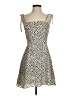 GB 100% Polyester Animal Print Ivory Cocktail Dress Size S - photo 1