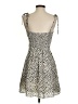 GB 100% Polyester Animal Print Ivory Cocktail Dress Size S - photo 2