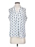 Talbots Blue Sleeveless Button-Down Shirt Size S - photo 1