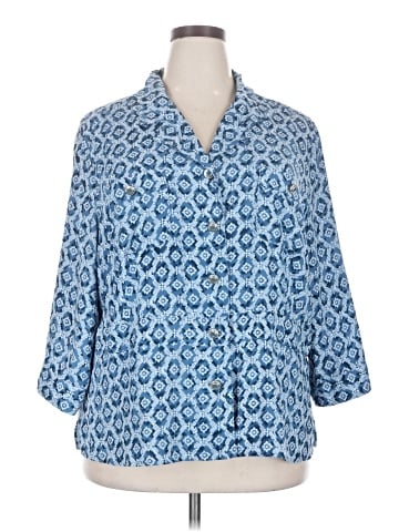 Sag Harbor 3/4 Sleeve Button-Down Shirt (view 1)