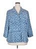 Sag Harbor Blue 3/4 Sleeve Button-Down Shirt Size 24 - photo 1