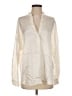 Vince. 100% Silk Solid Ivory Long Sleeve Silk Top Size S - photo 1