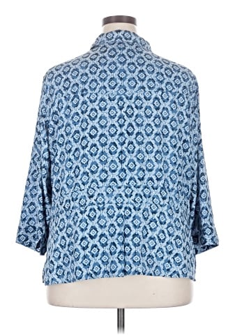 Sag Harbor 3/4 Sleeve Button-Down Shirt (view 2)