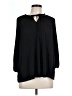 Investments Black 3/4 Sleeve Blouse Size L - photo 1