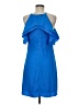 Nicole Miller 100% Polyester Solid Blue Casual Dress Size 6 - photo 2