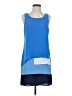 BCBGMAXAZRIA 100% Polyester Color Block Blue Casual Dress Size 2 - photo 1