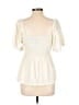Bobi 100% Cotton Ivory Short Sleeve Top Size M - photo 2