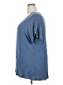 Paper Tee Blue Short Sleeve Blouse Size 2X - photo 5