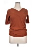 Luxology Brown Short Sleeve Top Size L - photo 1
