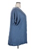 Paper Tee Blue Short Sleeve Blouse Size 2X - photo 4