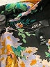 Aqua Floral Black Sleeveless Blouse Size L - photo 7