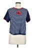 Erika Stripes Blue Short Sleeve T-Shirt Size Lg - photo 1
