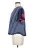 Erika Stripes Blue Short Sleeve T-Shirt Size Lg - photo 5