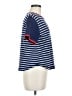 Erika Stripes Blue Short Sleeve T-Shirt Size Lg - photo 4