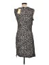 MICHAEL Michael Kors Animal Print Gray Cocktail Dress Size L - photo 2