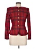 Linda Allard Ellen Tracy Plaid Red Jacket Size 6 Petite - photo 1