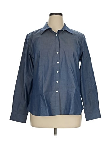 Ellen Tracy Long Sleeve Button-Down Shirt (view 1)