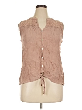 Perseption Concept Sleeveless Button Down Shirt