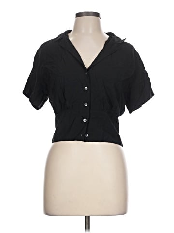 Madewell Drapey Banded-Bottom Button-Down Top (view 1)