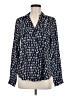 Maeve 100% Rayon Print Blue Long Sleeve Blouse Size 6 - photo 1