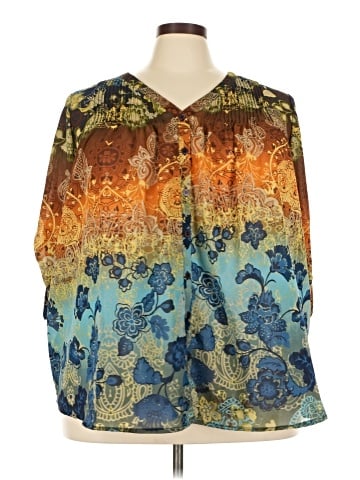 Denim 24/7 3/4 Sleeve Blouse (view 1)