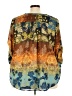 Denim 24/7 100% Polyester Paisley Blue 3/4 Sleeve Blouse Size 22W - photo 2
