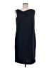 Tahari 100% Polyester Solid Blue Cocktail Dress Size 8 - photo 1