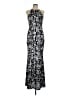 Betsy & Adam Floral Silver Cocktail Dress Size 10 - photo 1