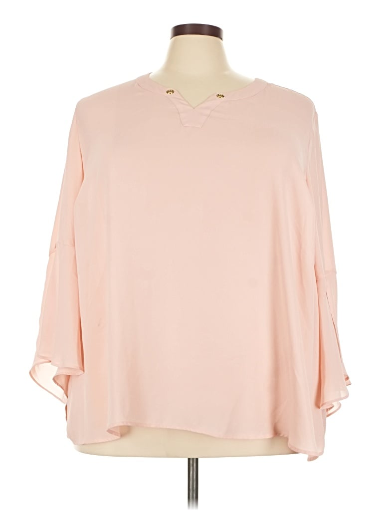 Pre-owned Assorted Brands 3/4 Sleeve Blouse In Pink