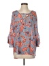Democracy 100% Rayon Blue 3/4 Sleeve Blouse Size S - photo 1