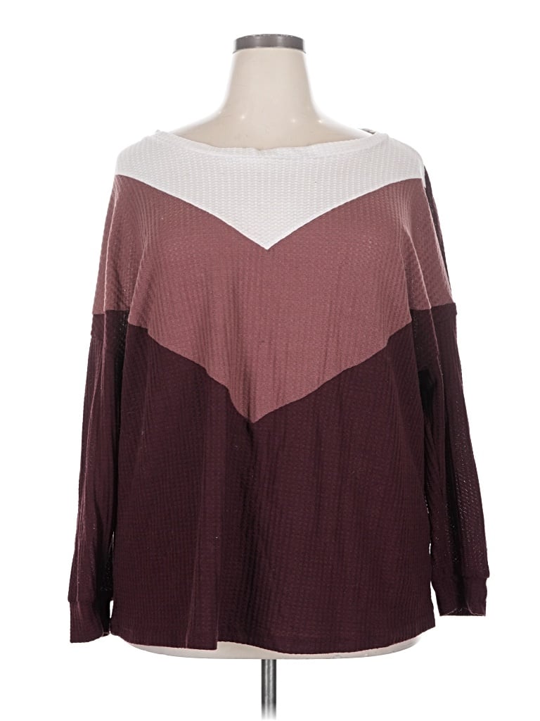 Click to view more detailed imagery on our partner's website Pre-owned Bloomchic Pullover Sweater In Burgundy
