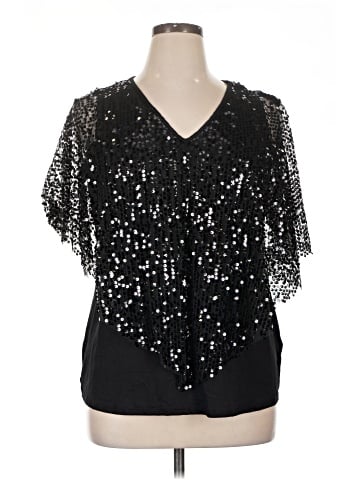 NY Collection Short Sleeve Blouse (view 1)