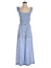 Intermix 100% Rayon Hearts Blue Jumpsuit Size 4 - photo 1