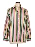 Foxcroft Stripes Pink Long Sleeve Blouse Size 12 - photo 1