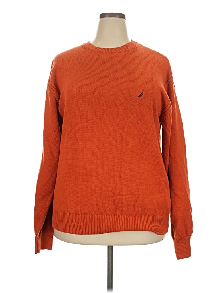 Pre-owned Nautica Pullover Sweater In Orange