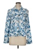 Tahari Tropical Blue Long Sleeve Blouse Size M - photo 1