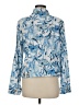 Tahari Tropical Blue Long Sleeve Blouse Size M - photo 2
