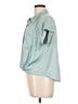 Rose + Olive Teal Short Sleeve Blouse Size L - photo 5